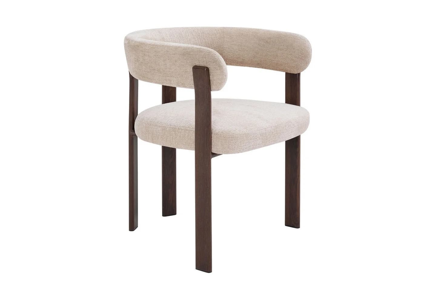 alesvelt Esszimmerstuhl Rick mit Armlehne gepolstert Beige/Cappuccino - Bild 3