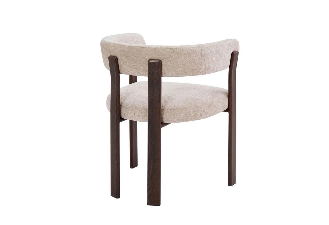 alesvelt Esszimmerstuhl Rick mit Armlehne gepolstert Beige/Cappuccino - Bild 4