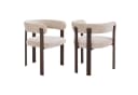 alesvelt Esszimmerstuhl Rick mit Armlehne gepolstert Beige/Cappuccino Bild 5