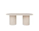 alesvelt Esstisch Trivento Oval Beige Travertin-Optik Säulenstil Bild 3