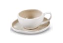 Bricard Kaffeeservice BARLES 12-teilig Weiß/Taupe Porzellan Bild 3