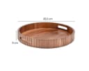 Bricard Serviertablett Rund Massivholz Akazien 35,5 cm Braun Bild 3