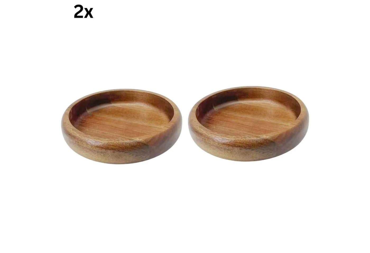 Bricard Servierschale Flache Massivholz-Schale Akazie Holz