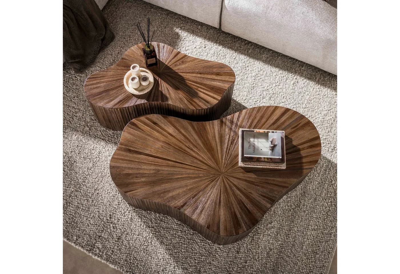 alesvelt Couchtisch Vincenzo Grande 2er-Set Teak Espresso - Bild 3