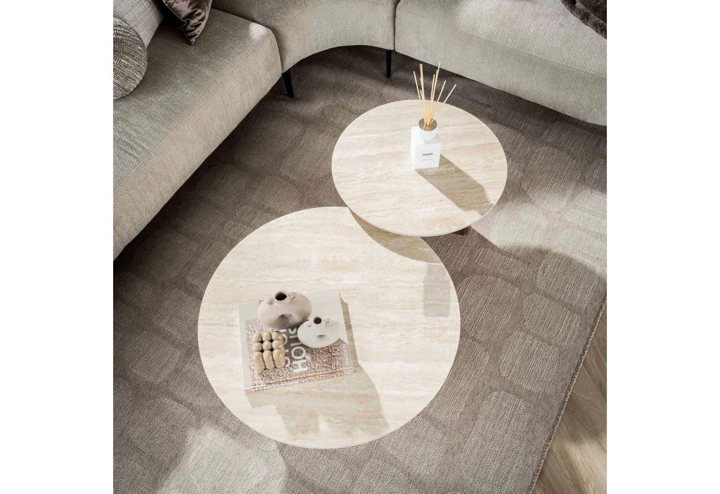 Couchtisch Set ROMANO SCULTURA - Keramik & Holz - Bild 3