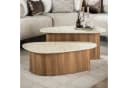 Couchtisch Set Romano Triangolo Travertin-Optik Eiche Bild 2