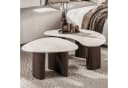 alesvelt Couchtisch Set CERAMO ONDA 2er-Set Taj-Mahal Keramik Rillen-Gestell Bild 2