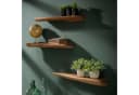 alesvelt Wandregal Set EDGE NATURE 3 Massivholz mit Baumkante Bild 2