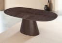 alesvelt Ausziehbarer Esstisch LIAM Oval Säulenfuß braun Bild 4