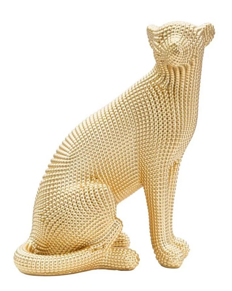 MF Dekofigur Majestic Leopard Gold 23x29 cm Luxuriöse Skulptur aus Resin - Bild 2