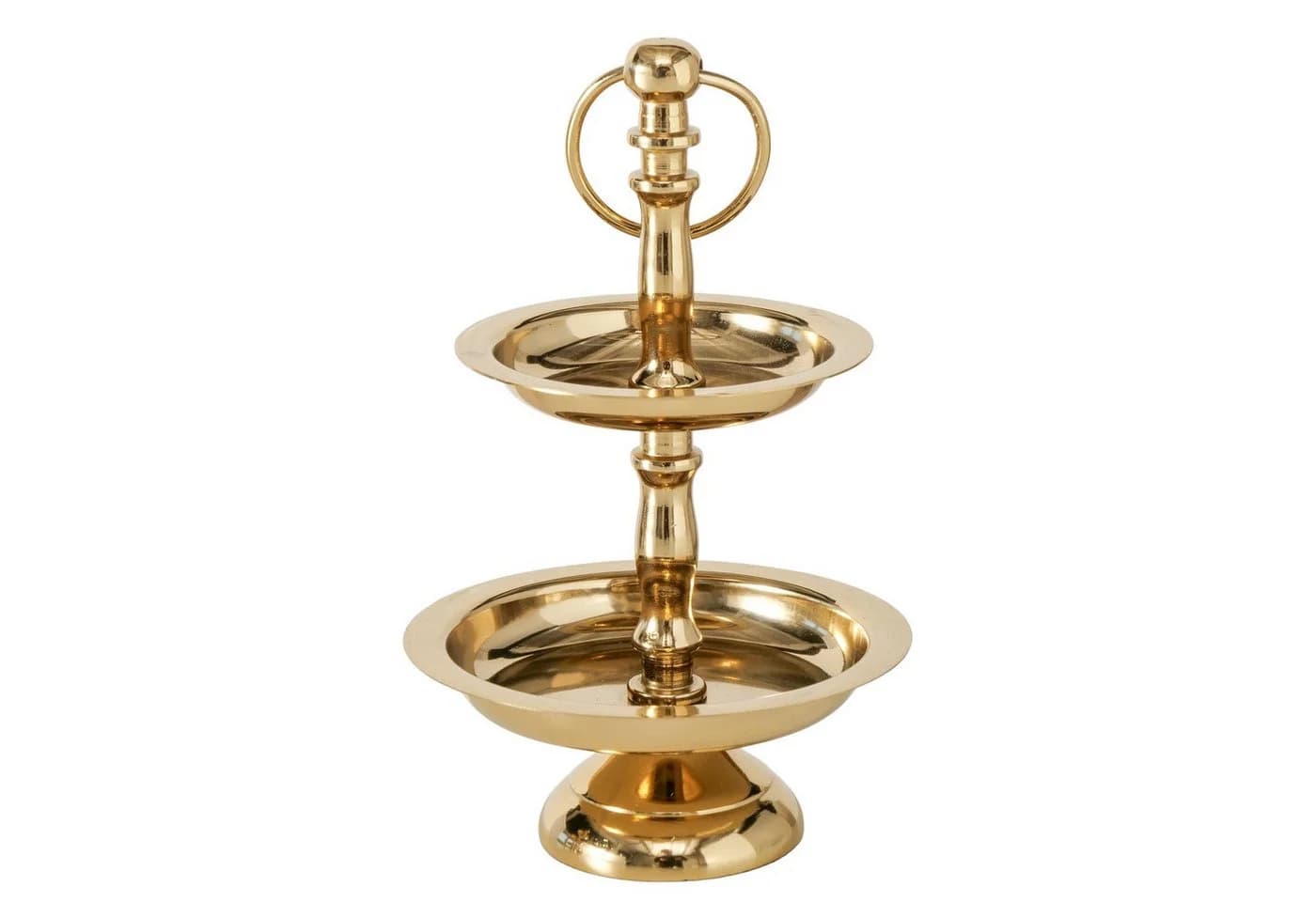 BOLTZE Dekoetagere Aurelia Zweistufig Gold Metall