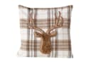 MF Zierkissen Highland Deer Kariert 45x45 cm Hirschmotiv Bild 1
