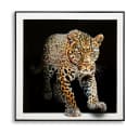 MF Leinwandbild Wandbild 3D Diamond Jaguar Lackoptik Mit Rahmen 82x82cm Bild 1