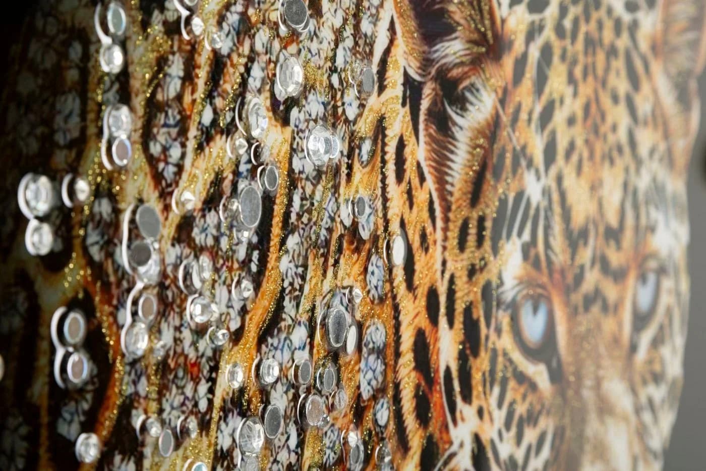 MF Leinwandbild Wandbild 3D Diamond Jaguar Lackoptik Mit Rahmen 82x82cm - Bild 3