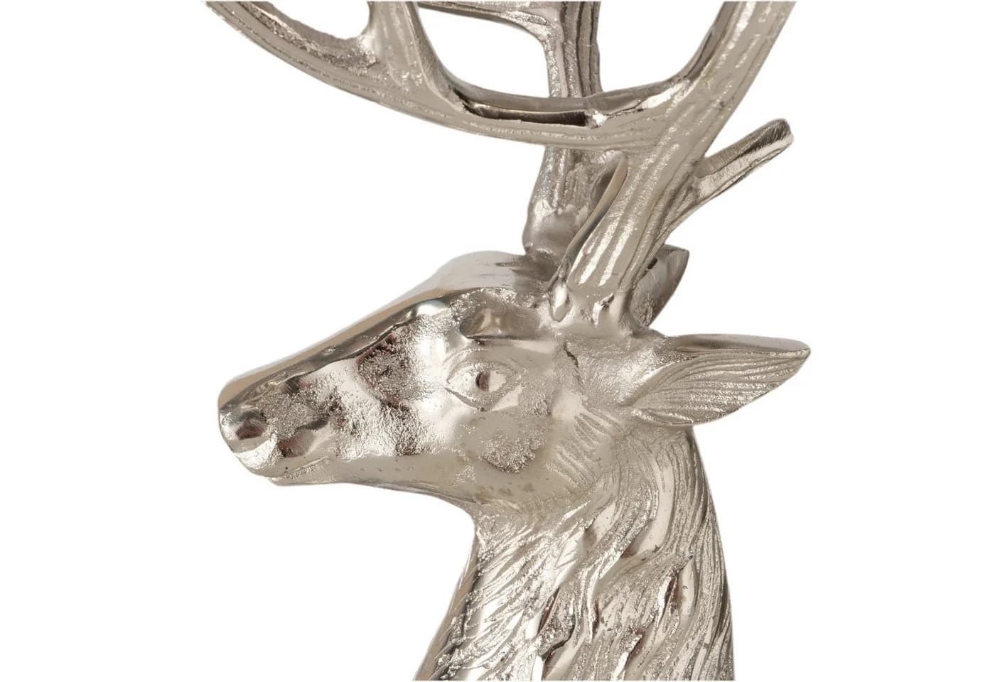 MF Kerzenhalter Russell Silber Hirsch Design Aluminium 4-flammig