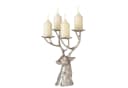 MF Kerzenhalter Russell Silber Hirsch Design Aluminium 4-flammig Bild 4