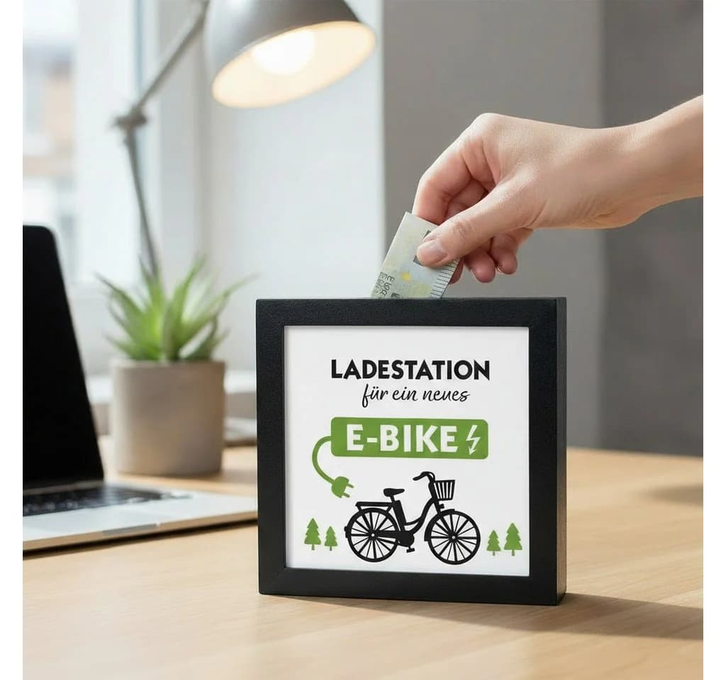 Spardose im Fahrrad-Design - Humorvoll und Klassisch
