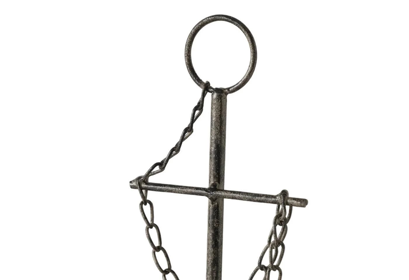 MF Kerzenhalter Kerzenleuchter Anker Gusseisen Handgefertigt Braun Matt Maritim - Bild 4