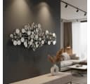 MF Wanddekoobjekt Silvaris Circle Silber Abstrakt Handgefertigt 95cm Bild 2
