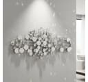 MF Wanddekoobjekt Silvaris Circle Silber Abstrakt Handgefertigt 95cm Bild 3