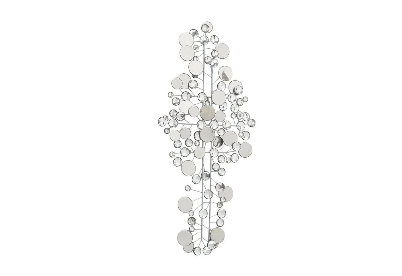MF Wanddekoobjekt Silvaris Circle Silber Abstrakt Handgefertigt 95cm - Bild 4