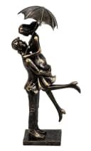 MF Skulptur Liebesmoment Polyresin Gold Schwarz Bild 1