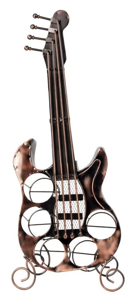 MF Flaschenregal Gitarre Metall Bronze 63cm
