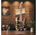 MF Flaschenregal Gitarre Metall Bronze 63cm Bild 2