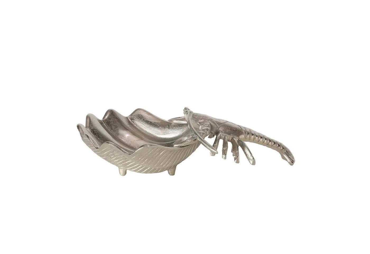 MF Dekoschale Maritano Hummer Muschel Aluminium Silber