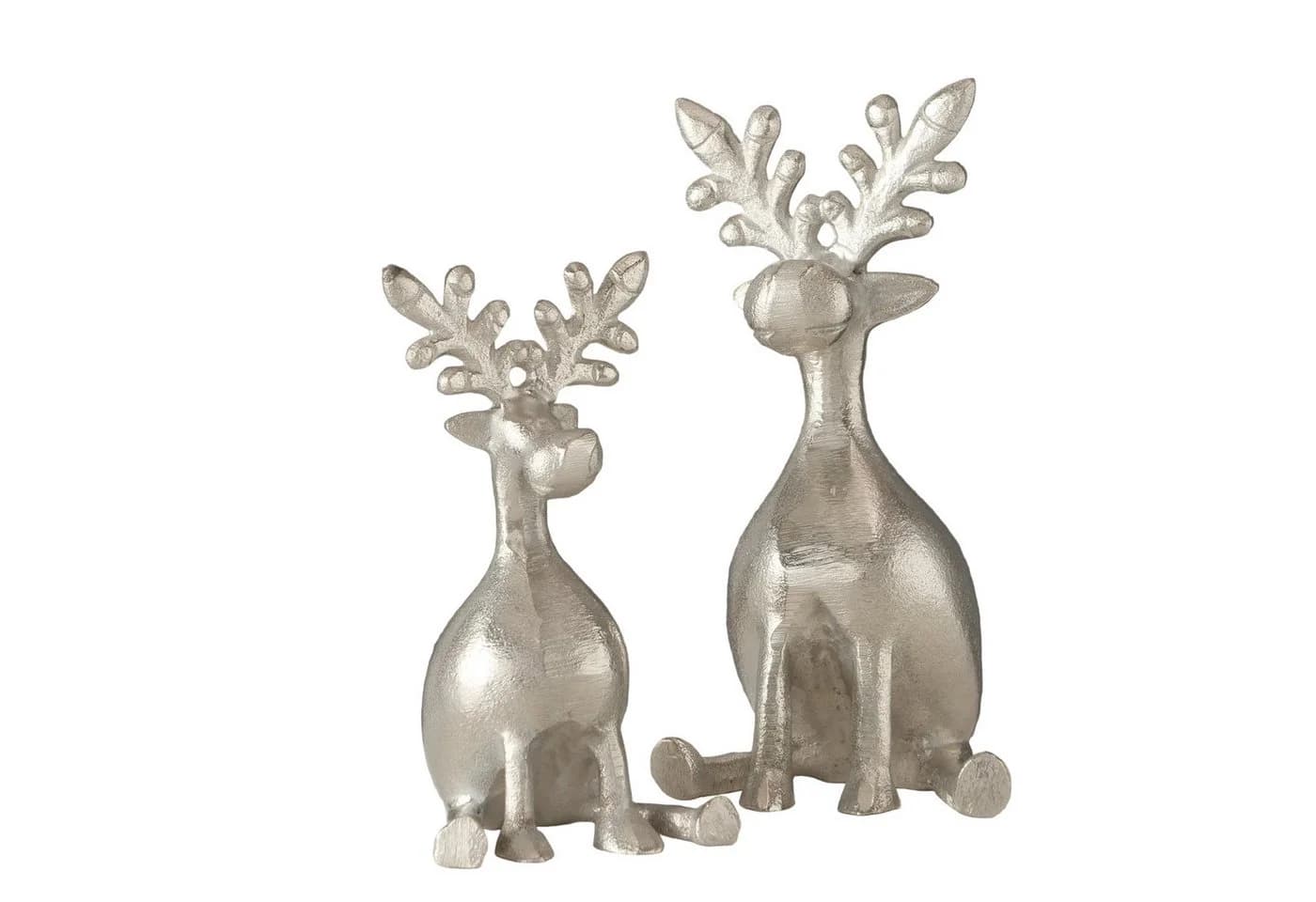 MF Silver Antler Duo Hirschset Dekofigur Aluminium Silber - Bild 3