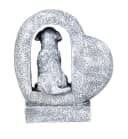 MF Gedenkfigur Ewige Treue Hund im Grabherz 21,5 cm Grau Bild 1
