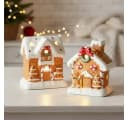 BOLTZE GRUPPE Weihnachtsdorf Lebkuchenhaus 2er Set mit LED Licht Bild 2