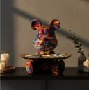 MF Skulptur Dekofigur Streetart Schalenbär Psyco Bunt/Gold Bild 1