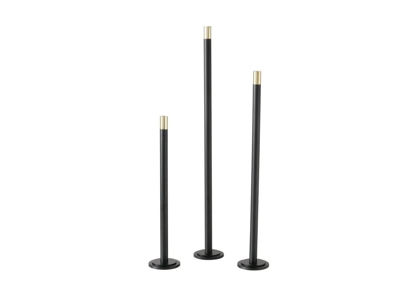 MF Bodenkerzenleuchter Mats Eisen Schwarz Gold Modern 76,5 cm