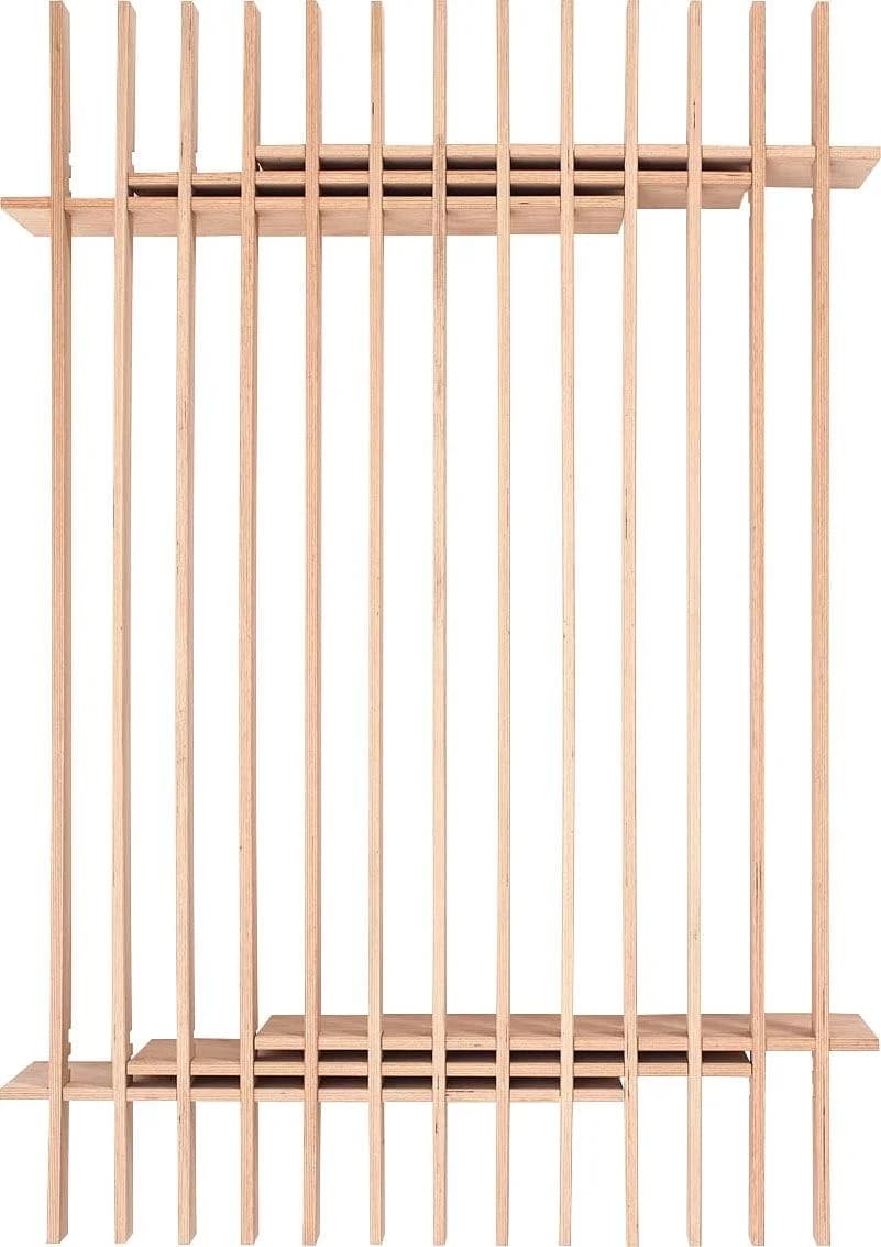 Minimalistisches Holzbett in Beige