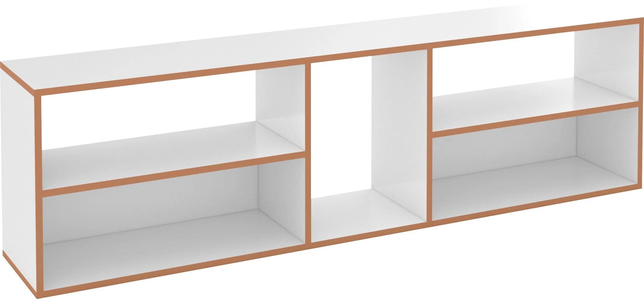 Mehrzweckregal TOJO hanibal low Weiß MDF 198x58x35 cm