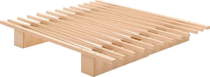 Tojo Bett Tojo-v ausziehbar Massivholz Buche Beige