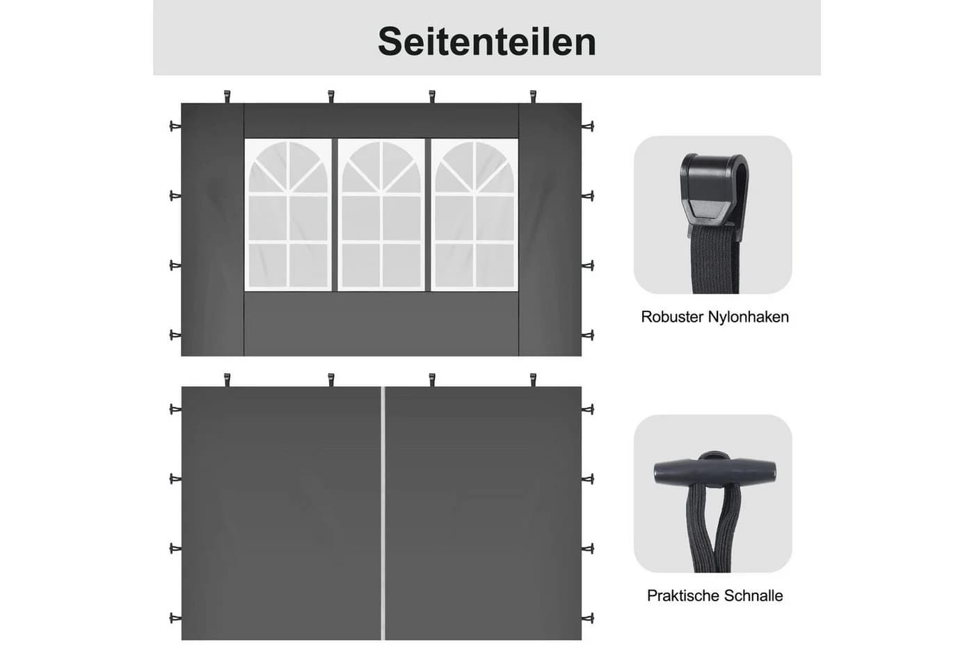 Sekey Faltpavillon 300x300 cm UV50+ Partyzelt - Bild 4