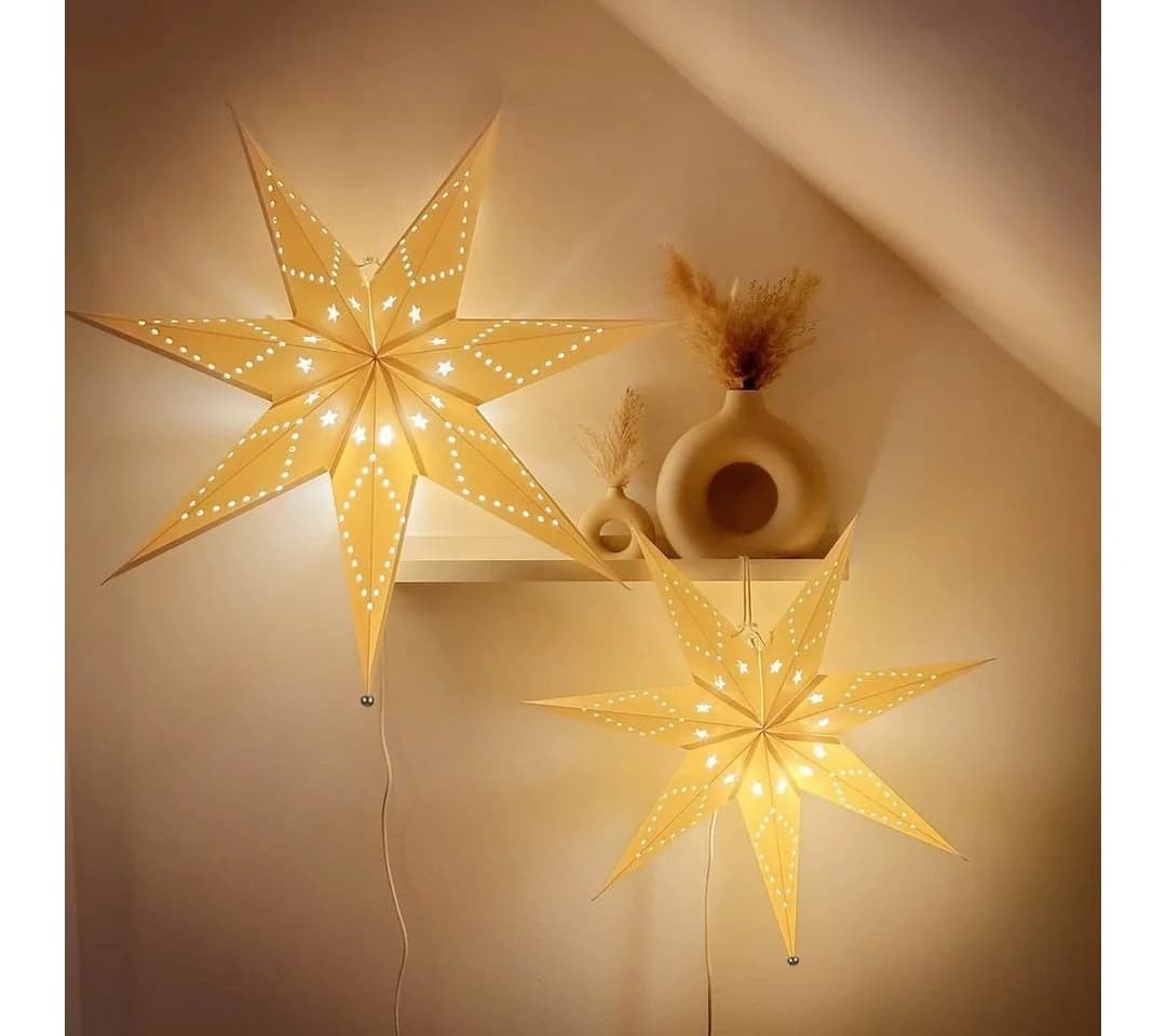 Salcar Papierstern LED Weihnachtsstern 55cm Warmweiß - Bild 3
