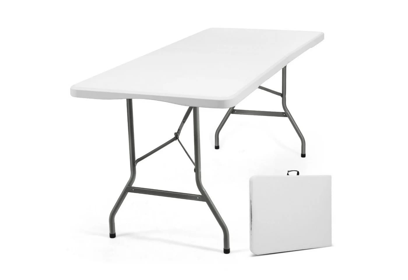 Sekey Klappbarer Campingtisch 180 cm Weiß - Bild 2
