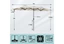 Sekey Sonnenschirm 400x220 cm mit Kurbel, Creme Bild 3