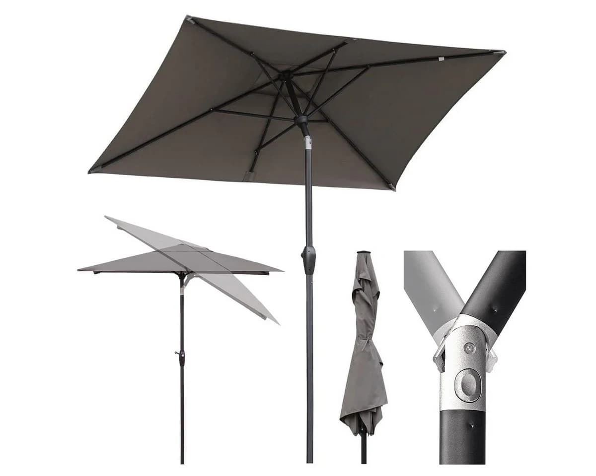 Sekey Sonnenschirm Rechteckig Gartenschirm 3m mit Kurbel UPF 50+ - Bild 2