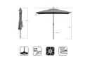 Sekey Sonnenschirm Rechteckig Gartenschirm 3m mit Kurbel UPF 50+ Bild 3