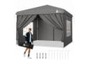 SUNULA Faltpavillon 3x3 m Grau mit 4 Seitenteilen Bild 2