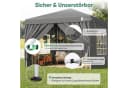 SUNULA Faltpavillon 3x3 m Grau mit 4 Seitenteilen Bild 5