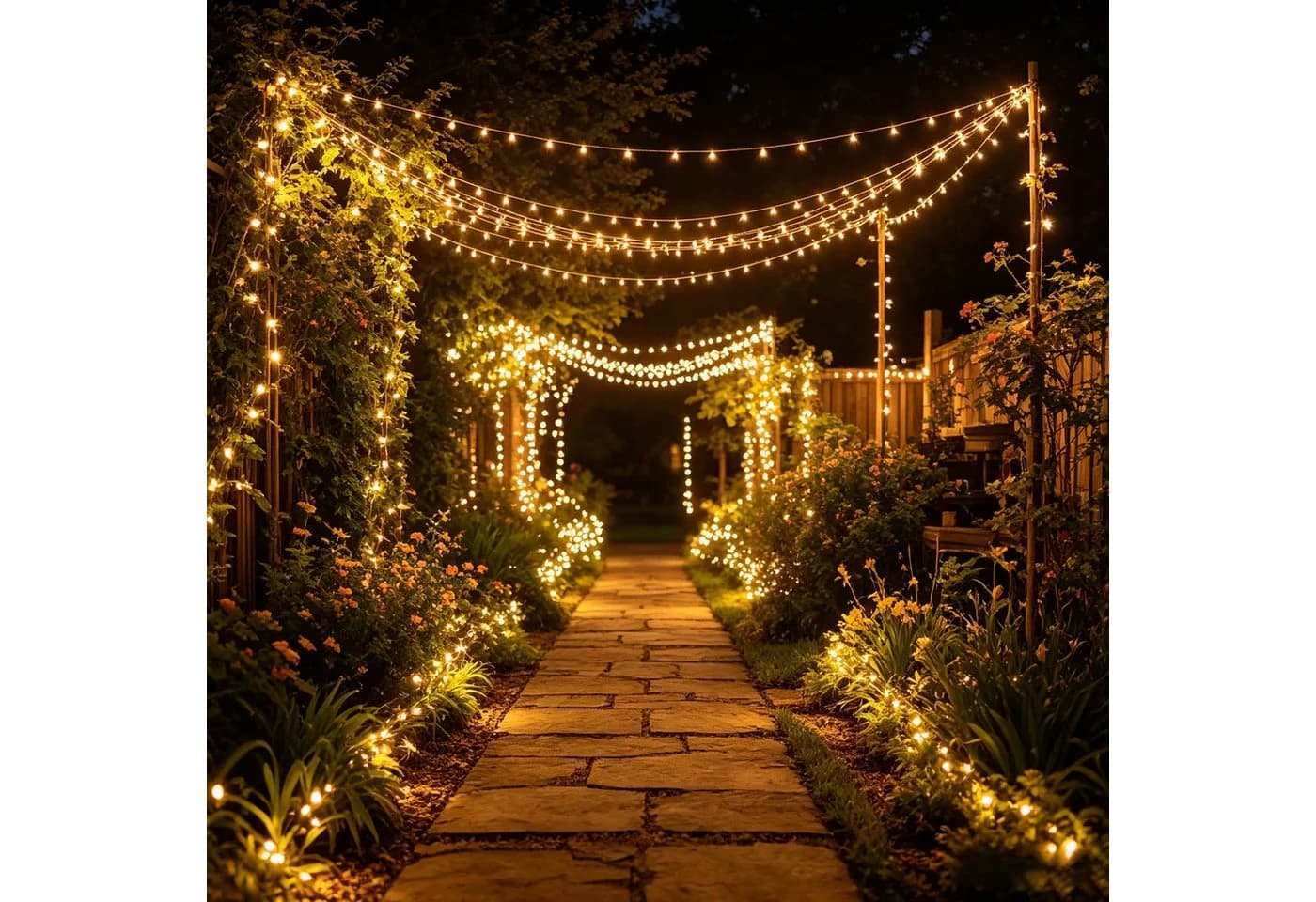 Salcar LED Solar Lichterkette 21,6 m 480 LEDs Warmweiß Garten - Bild 2