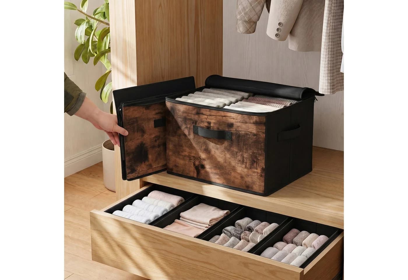 Sekey Aufbewahrungsboxen Set 6er Stapelbar Faltbar Vliesstoff - Bild 5