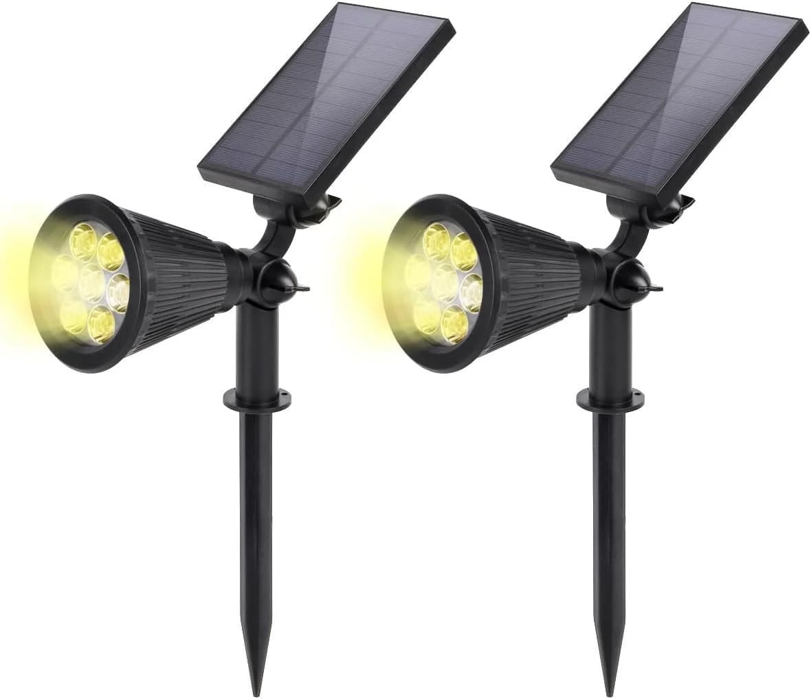 Salcar LED Solarleuchte 2er Set Warmweiß 350 lm Gartenstrahler - Bild 2