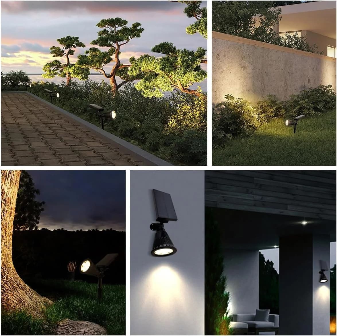 Salcar LED Solarleuchte 2er Set Warmweiß 350 lm Gartenstrahler - Bild 3
