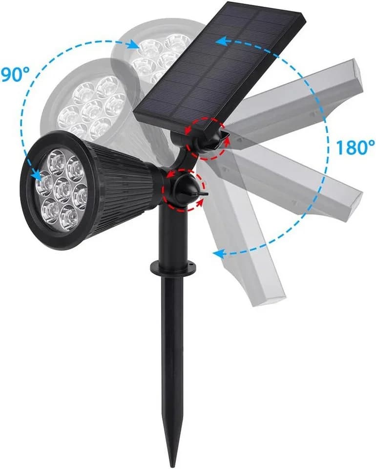 Salcar LED Solarleuchte 2er Set Warmweiß 350 lm Gartenstrahler - Bild 4